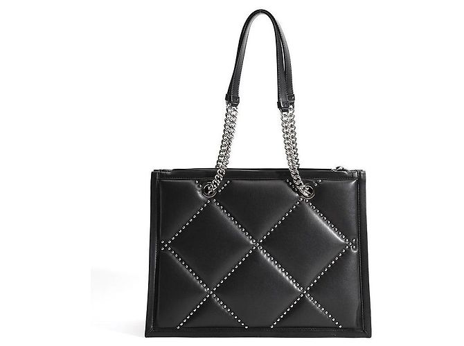Salvatore Ferragamo Saco Tote acolchoado Viva Bow com strass Preto - vista 2