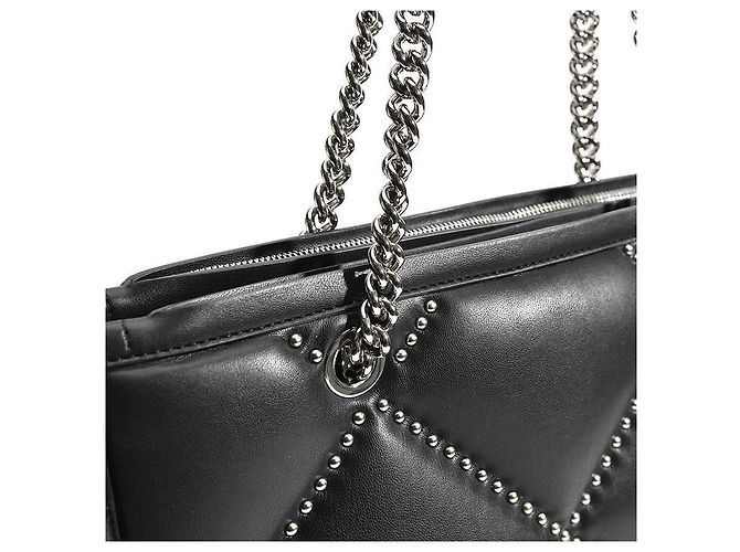 Salvatore Ferragamo Saco Tote acolchoado Viva Bow com strass Preto - vista 6