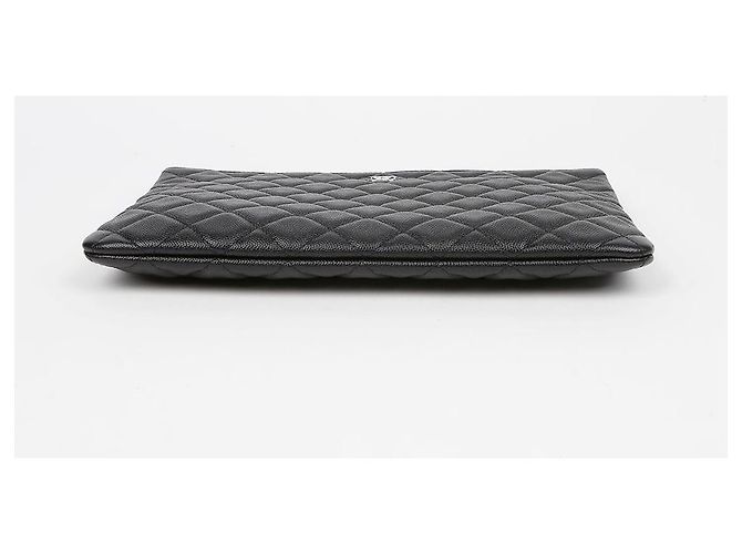 Chanel Clutch Caviar Classic New Medium Nero - vista 6