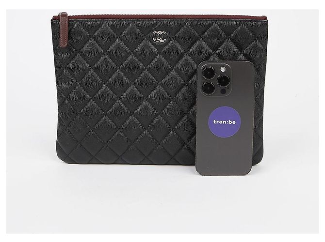 Chanel Clutch Caviar Classic New Medium Nero - vista 9