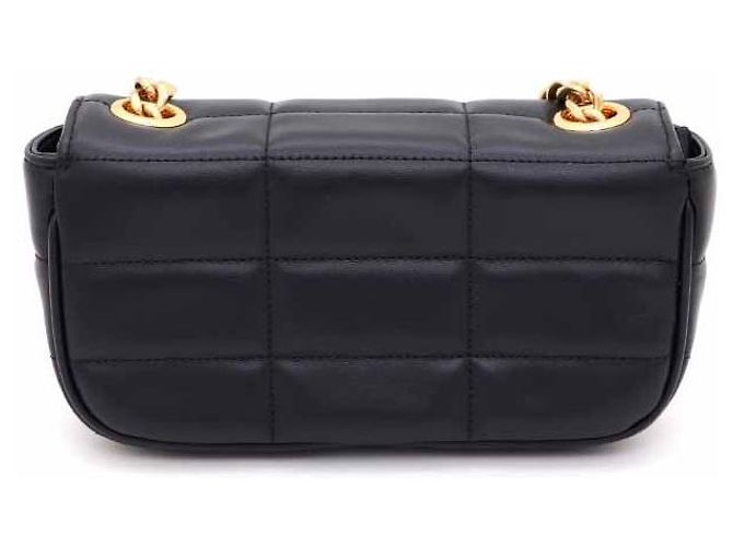 Céline Mini borsa a tracolla e spalla in vitello matelassé monocromo Nero - vista 4