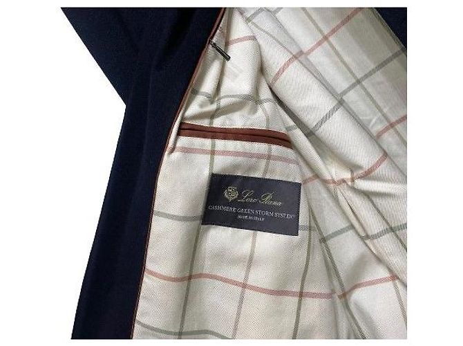 Loro Piana Abrigo con capucha de cachemira azul marino Negro - vista 5