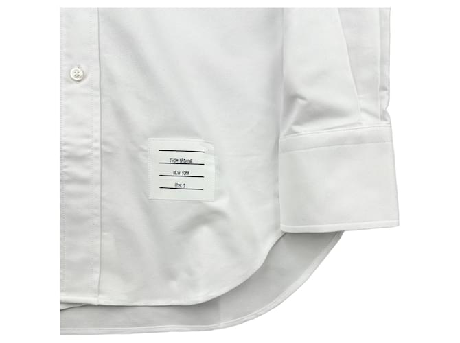 Thom Browne Camicia Oxford Shoulder Line Bianco - vista 12