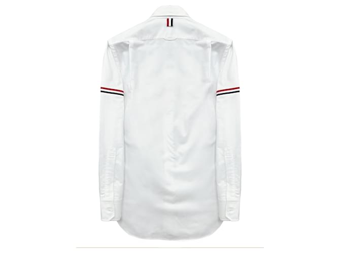 Thom Browne Camicia Oxford Shoulder Line Bianco - vista 2