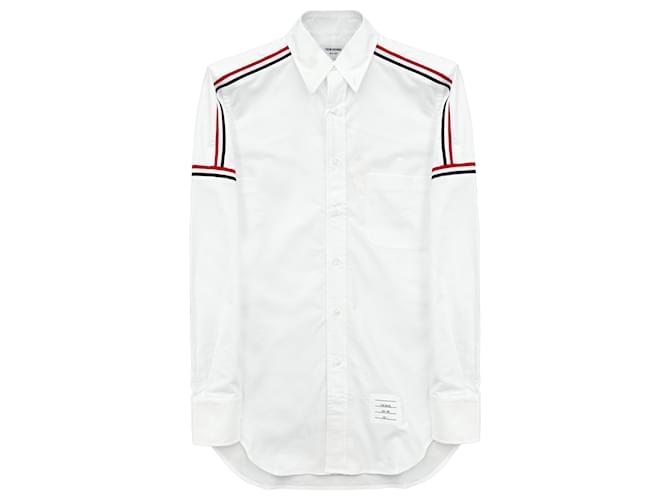 Thom Browne Camicia Oxford Shoulder Line Bianco - vista 6