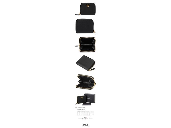Prada Monedero Saffiano Logo QWA Negro - vista 2