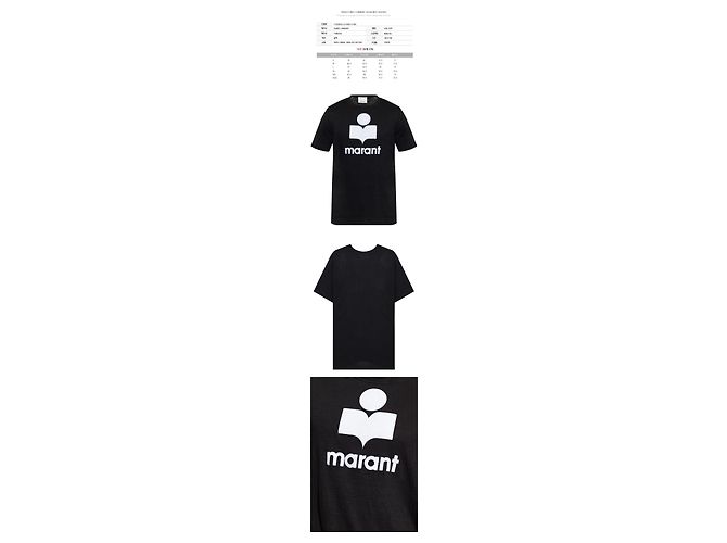 Isabel Marant KARMAN Leinen-T-Shirt Schwarz - Ansicht 2