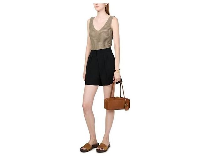 Miu Miu Borsa in pelle con fiocco Small Marrone - vista 15
