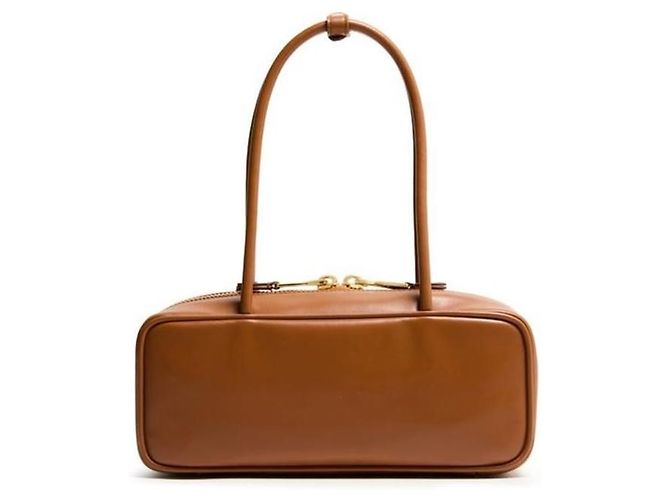Miu Miu Borsa in pelle con fiocco Small Marrone - vista 3