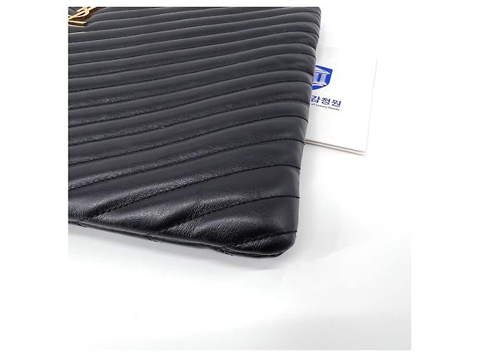Saint Laurent Clutch Grande Matelassé Nera Nero - vista 8