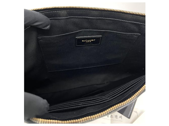 Saint Laurent Clutch Grande Matelassé Nera Nero - vista 9