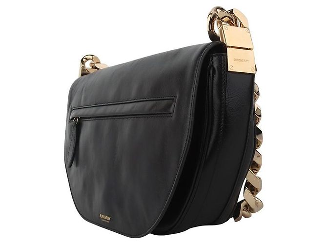 Burberry Borsa Olivier Medium in lambskin Nero - vista 2