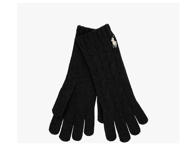 Ralph Lauren Pony Zopfstrick-Handschuhe Set Mehrfarben - Ansicht 3