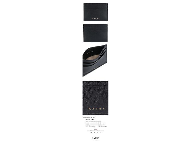 Marni Tarjetero Saffiano Black Negro - vista 2