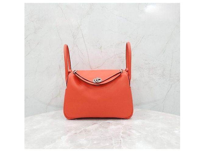 Hermès Lindy Evercolor Orange Field Silver Stamp - Ansicht 2