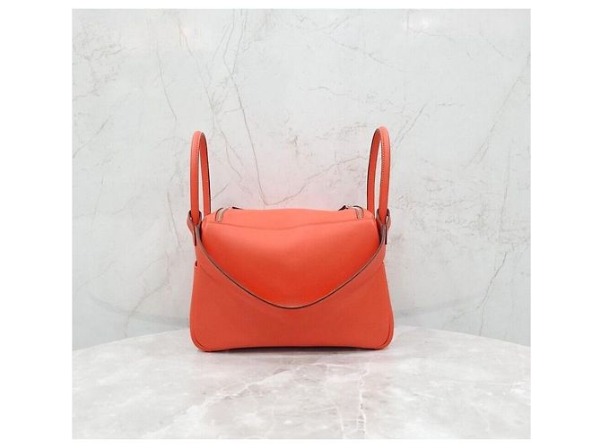Hermès Lindy Evercolor Orange Field Silver Stamp - Ansicht 3