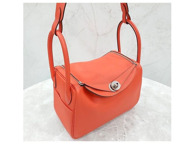 Hermès Lindy Evercolor Orange Field Silver Stamp - Ansicht 4
