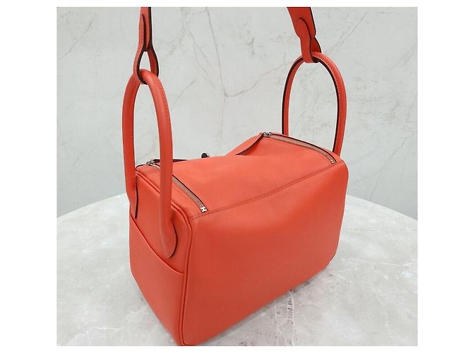 Hermès Lindy Evercolor Orange Field Silver Stamp - Ansicht 5