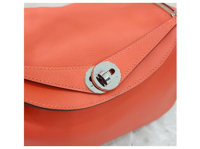 Hermès Lindy Evercolor Orange Field Silver Stamp - Ansicht 6