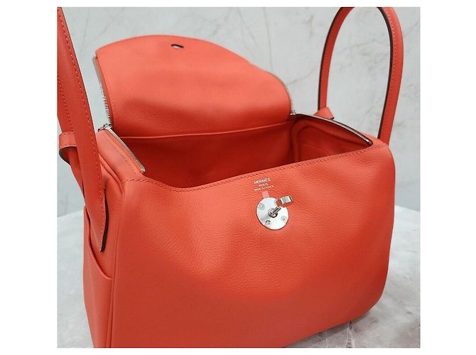 Hermès Lindy Evercolor Orange Field Silver Stamp - Ansicht 7