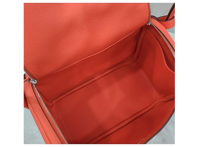Hermès Lindy Evercolor Orange Field Silver Stamp - Ansicht 8