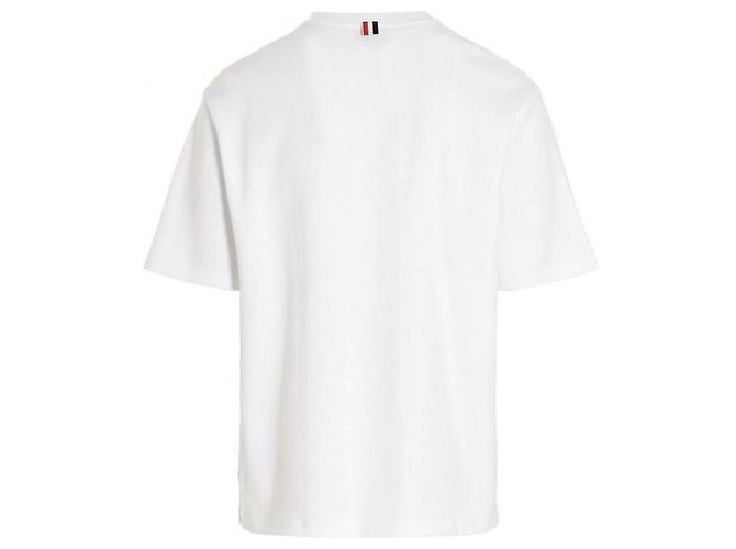 Thom Browne Milano Baumwolle Oversized T-Shirt mit Tasche - Ansicht 4