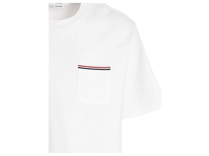 Thom Browne Milano Baumwolle Oversized T-Shirt mit Tasche - Ansicht 5