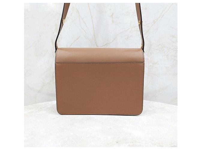 Marni Medium Trunk Schultertasche aus Kalbsleder Orange - Ansicht 3