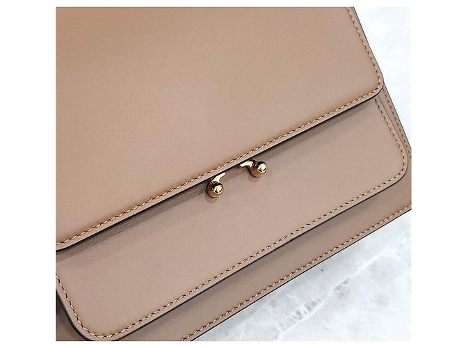 Marni Medium Trunk Schultertasche aus Kalbsleder Orange - Ansicht 5