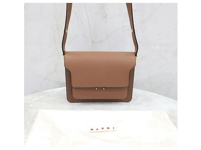 Marni Medium Trunk Schultertasche aus Kalbsleder Orange - Ansicht 8