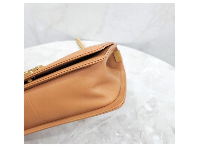 Chanel Borsa Chevron Boy Medium Flap Bag Gold Series Arancione - vista 6