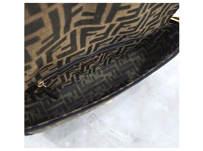 Fendi ff FF Jacquard Fabric Baguette Bag - view 6