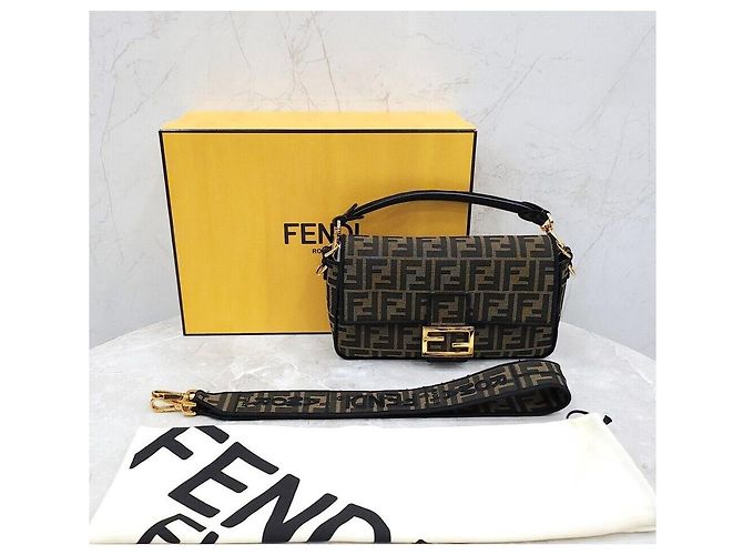 Fendi ff FF Jacquard Fabric Baguette Bag - view 8
