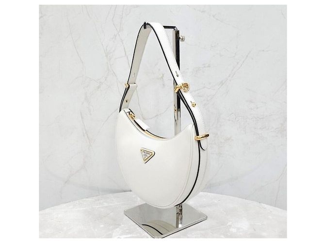 Prada Picca borsa a tracolla in pelle Arke Argento - vista 2