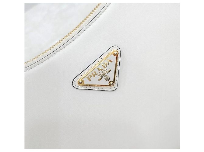 Prada Picca borsa a tracolla in pelle Arke Argento - vista 4