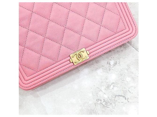 Chanel Borsa a tracolla con catena Caviar Boy WOC Rosso - vista 4