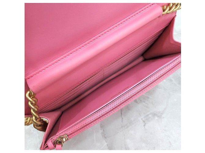 Chanel Borsa a tracolla con catena Caviar Boy WOC Rosso - vista 7