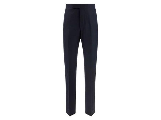 Thom Browne Classic Fit RWB Tab Super Twill Wool Backstrap Pants Blue - view 3