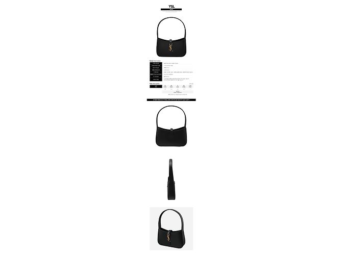 Saint Laurent Borsa LE Mini Hobo Bag Black Nero - vista 2