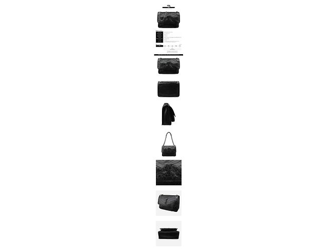 Saint Laurent Borsa a spalla con catena media Nera Nero - vista 2