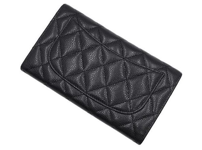Chanel Classic Flap Damen-Langbeutel in schwarzem Caviar mit silberner Hardware - Ansicht 10