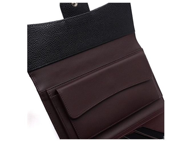 Chanel Classic Flap Damen-Langbeutel in schwarzem Caviar mit silberner Hardware - Ansicht 7