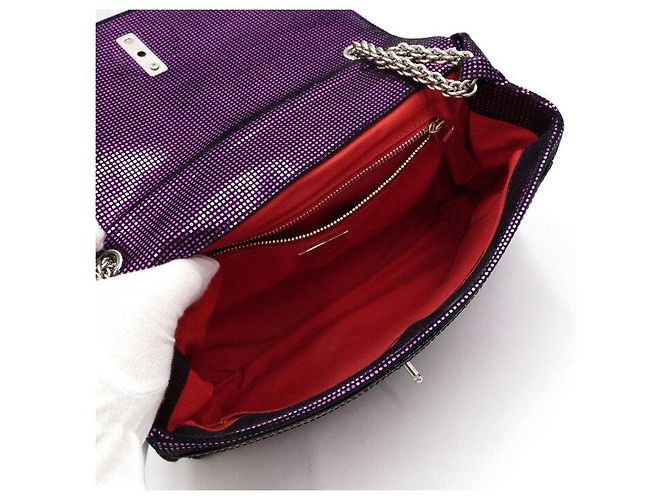 Christian Louboutin Borsa a tracolla e crossbody Sweet Charity Silver Chain Porpora - vista 5