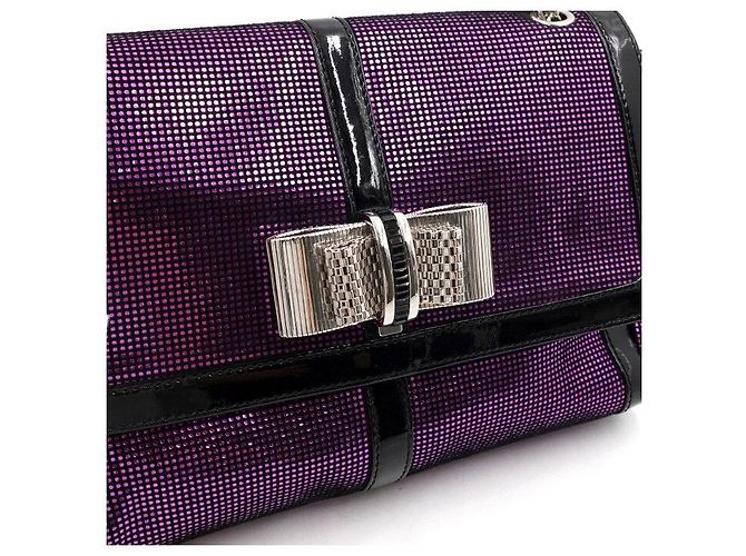 Christian Louboutin Borsa a tracolla e crossbody Sweet Charity Silver Chain Porpora - vista 9