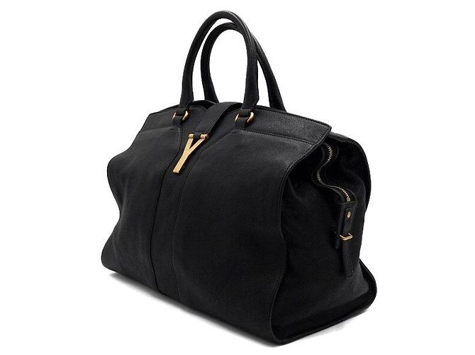 Saint Laurent Cabas Chyc Large Tote Bag Nero - vista 2