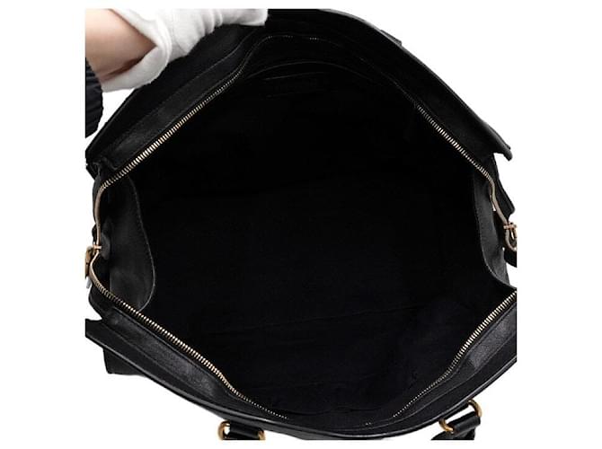 Saint Laurent Cabas Chyc Large Tote Bag Nero - vista 5