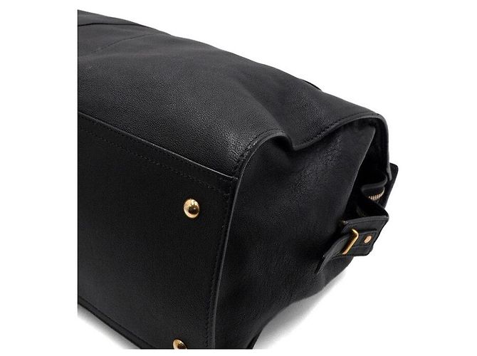 Saint Laurent Cabas Chyc Large Tote Bag Nero - vista 7