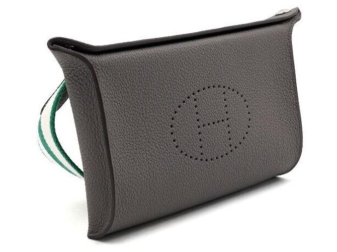 Hermès Borsa Videpoches Tote Bag con Hardware Palladium borsa a tracolla e crossbody unisex Arancione - vista 3