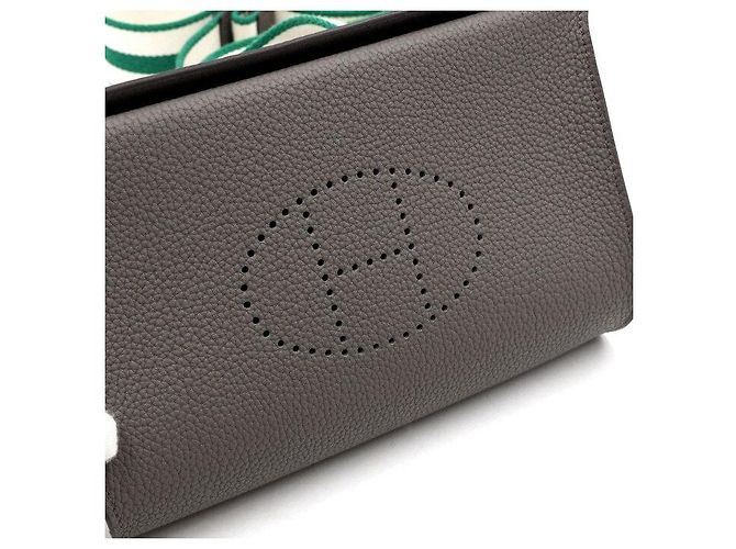 Hermès Borsa Videpoches Tote Bag con Hardware Palladium borsa a tracolla e crossbody unisex Arancione - vista 7