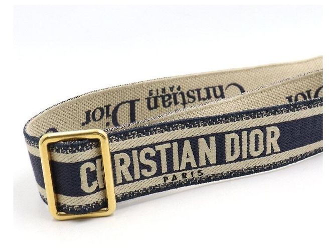Dior Tracolla in tela ricamata con anello Blu - vista 4